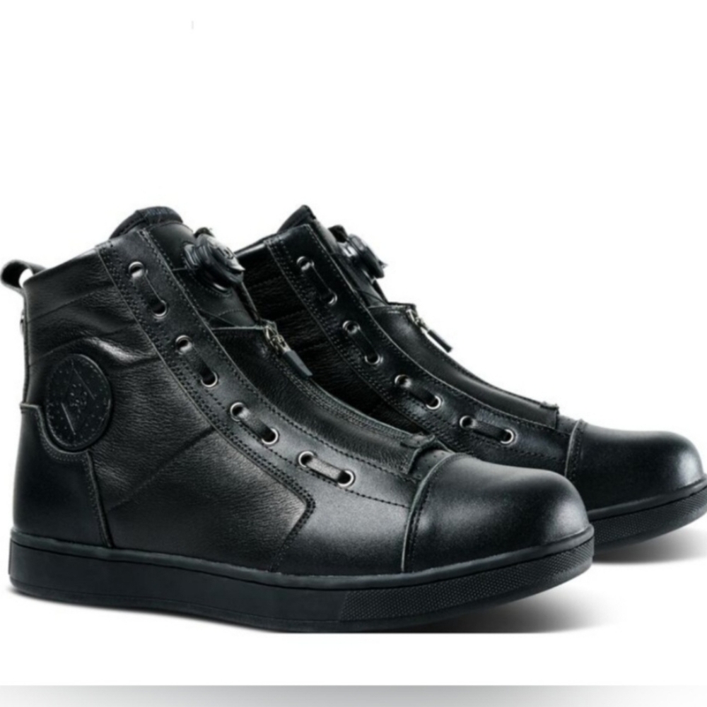 Men's RSD Roland Sands F@#k Luck Shoe Black Leather Size 11